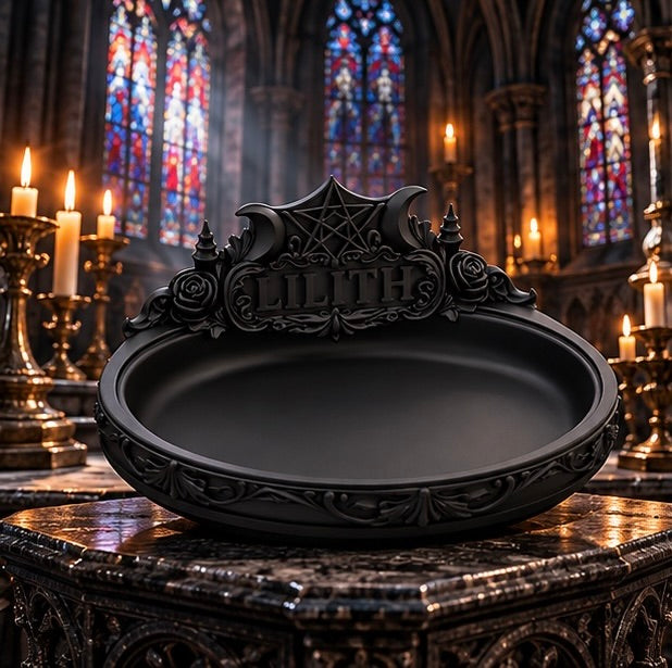 Gothic Lilith Jewelry Tray Dark Occult Trinket