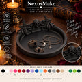Gothic Skull Cross Jewelry Tray Dark Trinket Dish