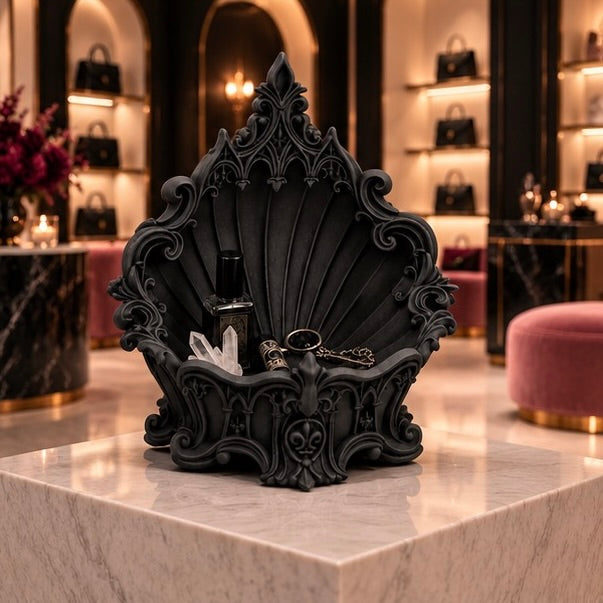 Gothic Shell Trinket Organizer Baroque Vanity