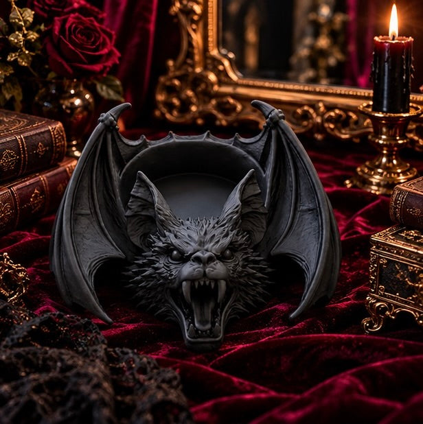 Gothic Bat Demon Jewelry Tray Dark Trinket