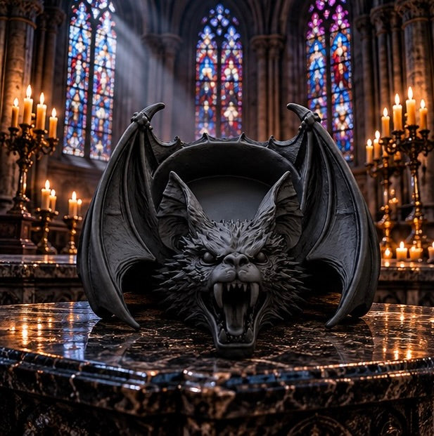 Gothic Bat Demon Jewelry Tray Dark Trinket