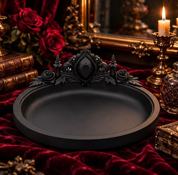 Gothic Rose Jewelry Tray Dark Elegant Trinket