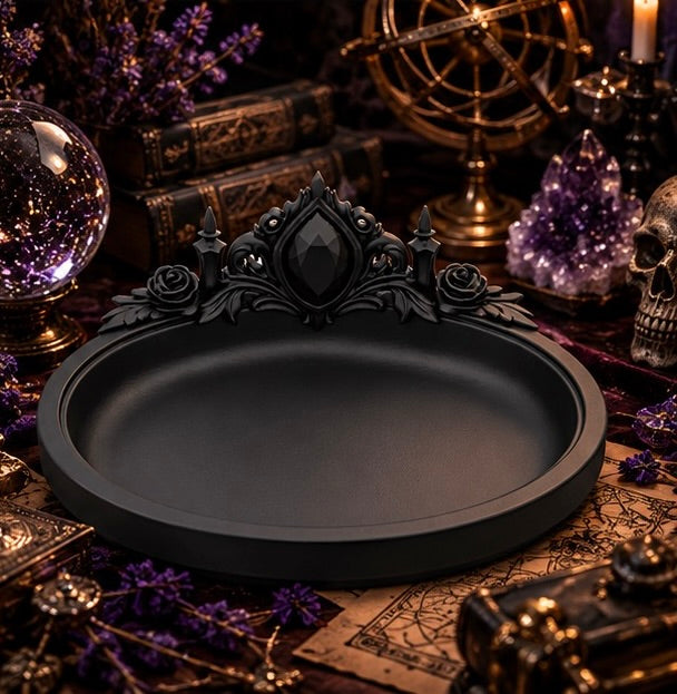 Gothic Rose Jewelry Tray Dark Elegant Trinket