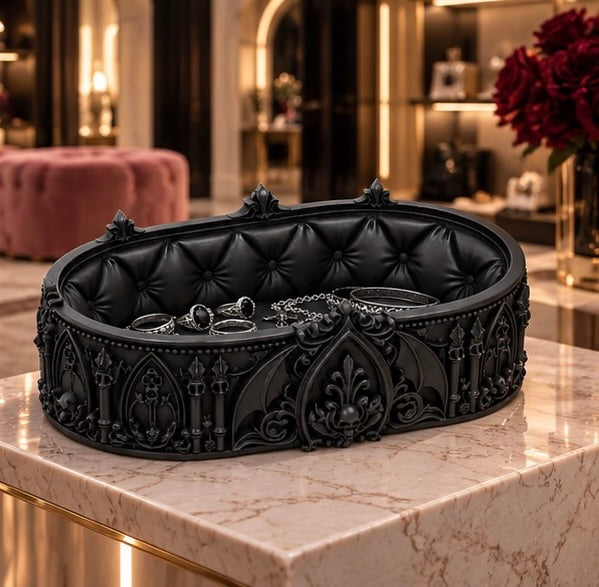 Goth Jewelry Tray Gothic Vanity Organizer Bat