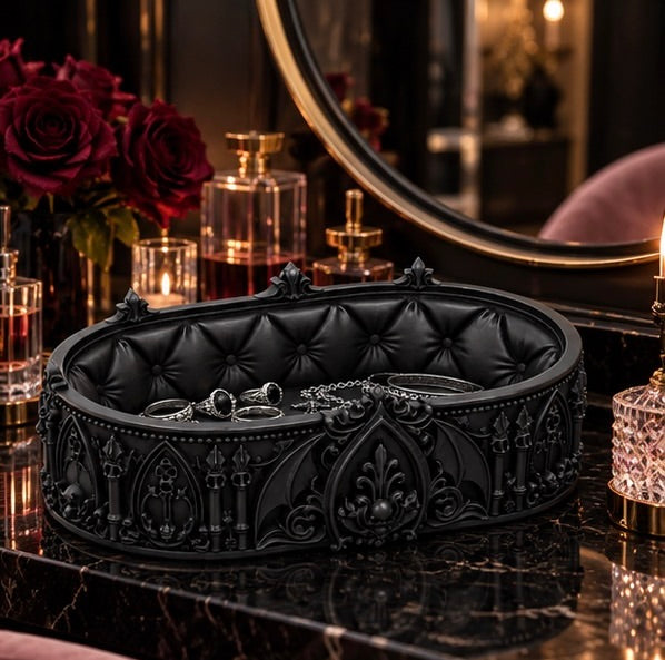 Goth Jewelry Tray Gothic Vanity Organizer Bat