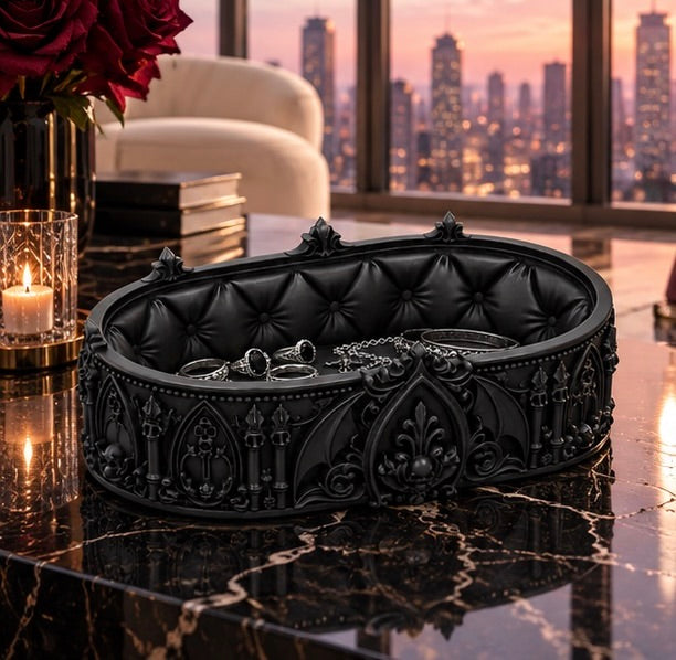 Goth Jewelry Tray Gothic Vanity Organizer Bat