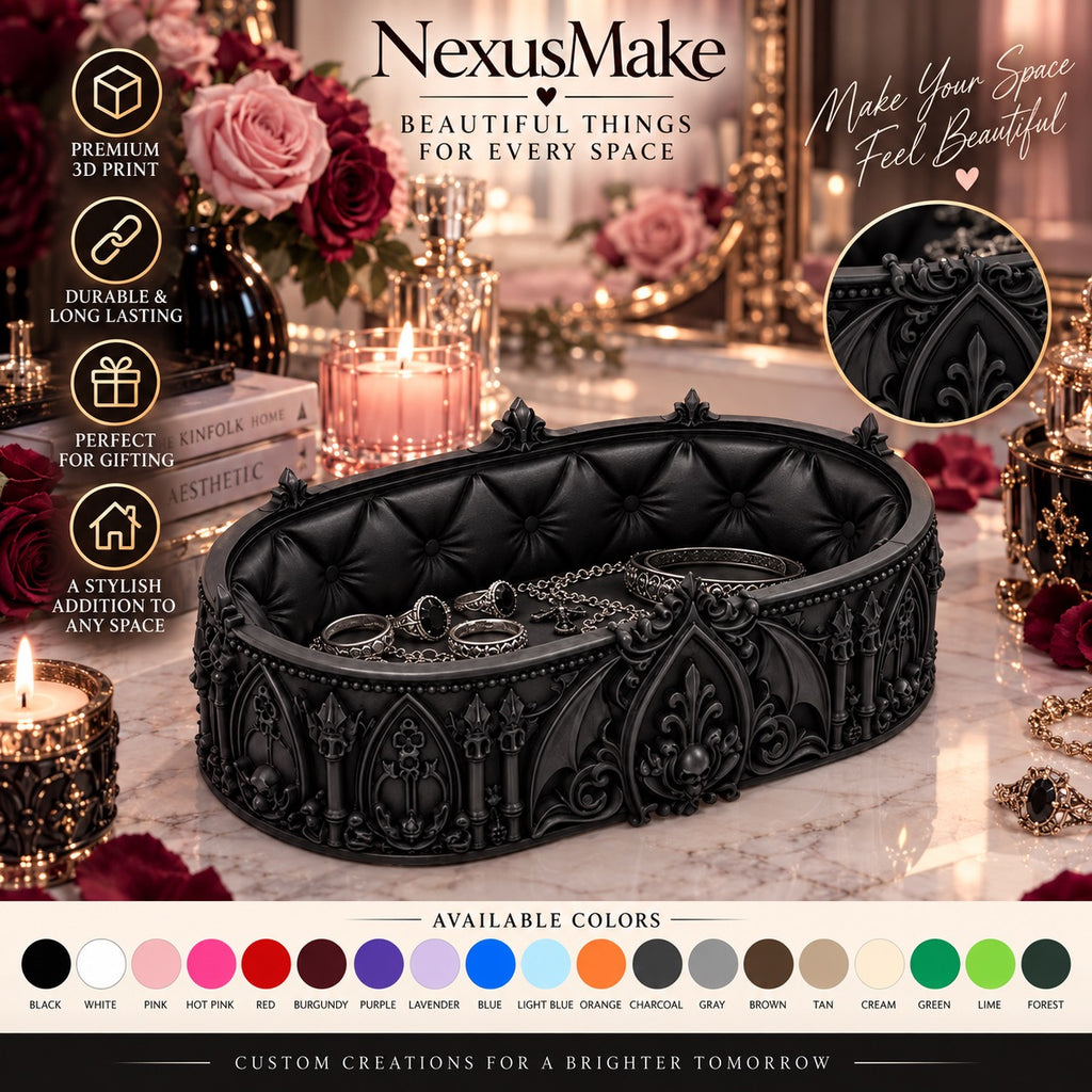 Goth Jewelry Tray Gothic Vanity Organizer Bat