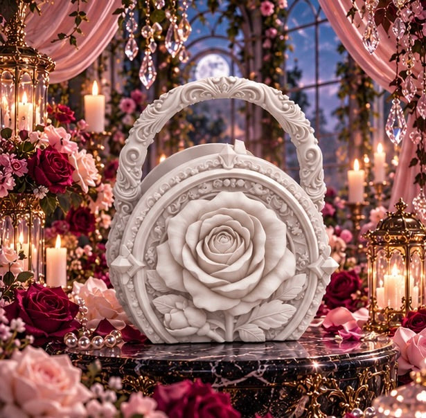 Gothic Rose Handbag Dark Floral