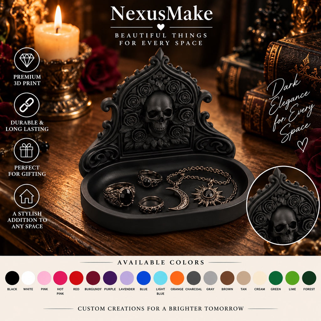 Gothic Skull Wall Decor Ornamental Jewelry Holder