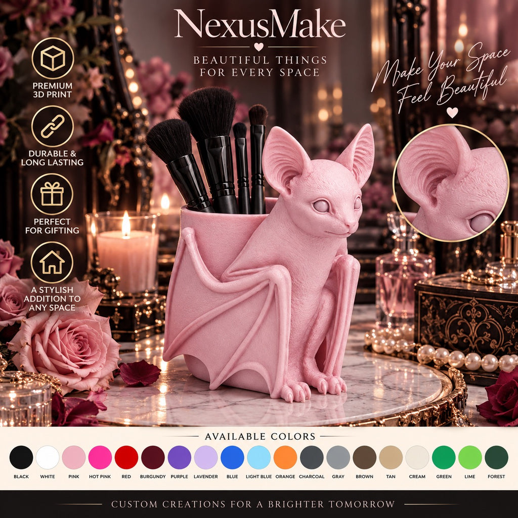 Pastel Goth Gothic Bat organizer Makeup Vanity