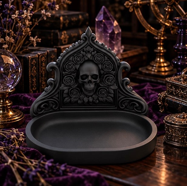 Gothic Skull Wall Decor Ornamental Jewelry Holder