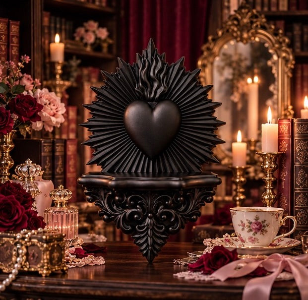 Sacred Heart Gothic Wall Shelf Baroque Design