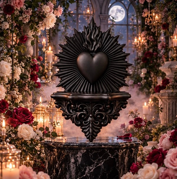 Sacred Heart Gothic Wall Shelf Baroque Design