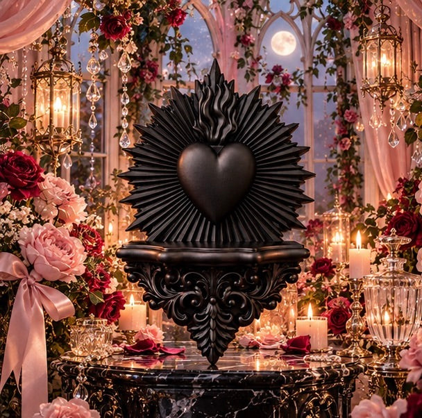 Sacred Heart Gothic Wall Shelf Baroque Design
