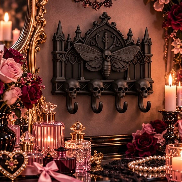 Gothic Cathedral Death Moth Key Holder