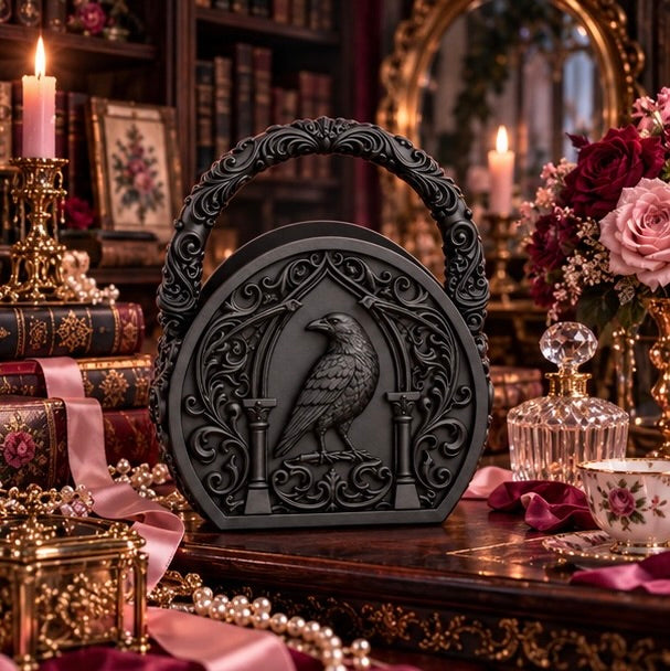 Gothic Raven Handbag Relief