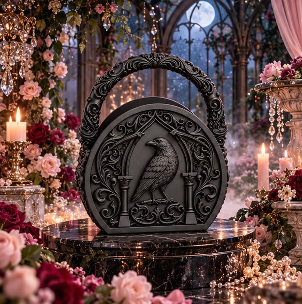 Gothic Raven Handbag Relief