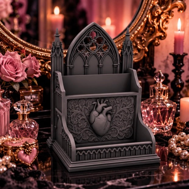 Gothic Anatomical Heart Desk Organizer