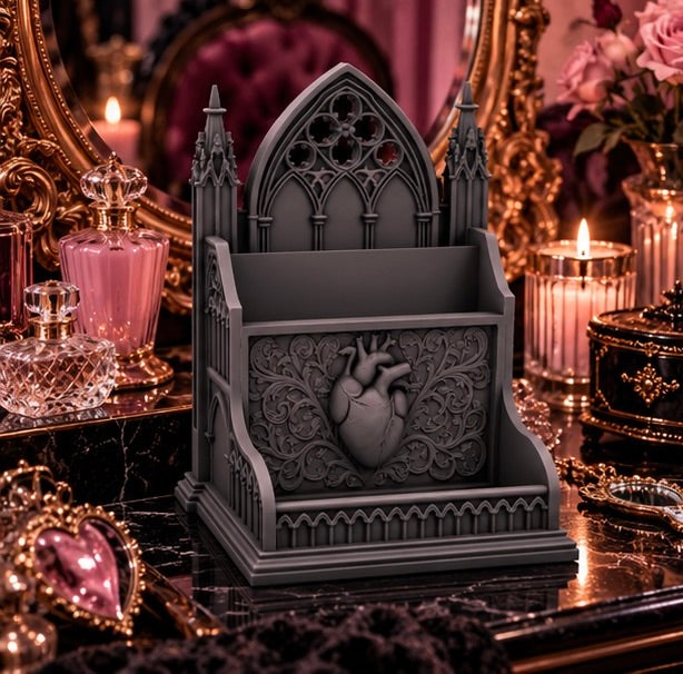 Gothic Anatomical Heart Desk Organizer