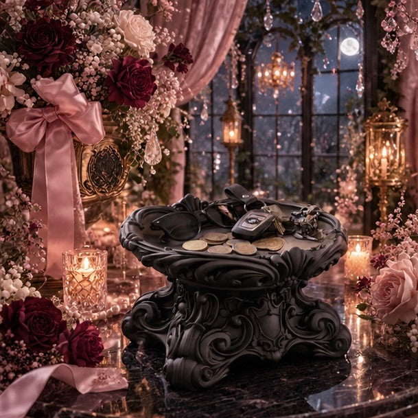 Baroque Gothic Pedestal Catch all Tray