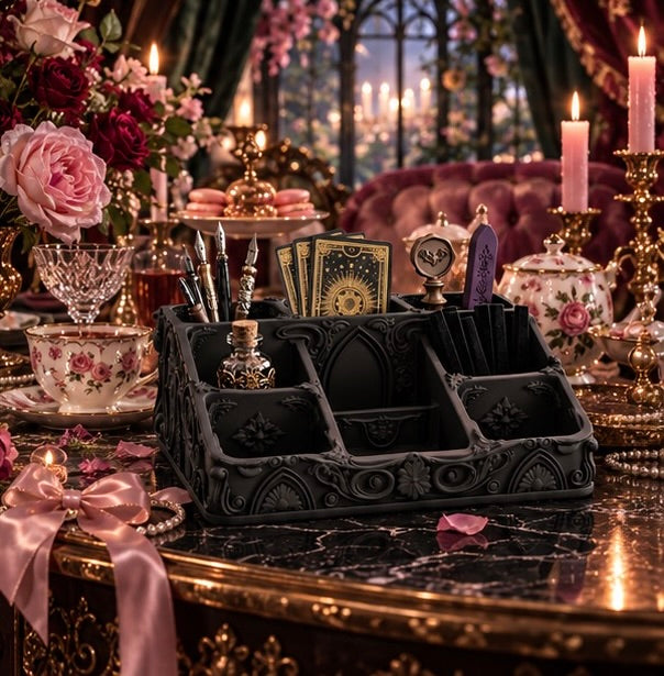 Gothic Desk Organizer Multi Compartment
