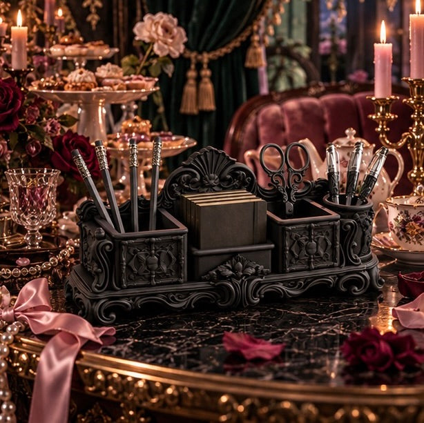 Gothic Desk Organizer Baroque Pen Holder