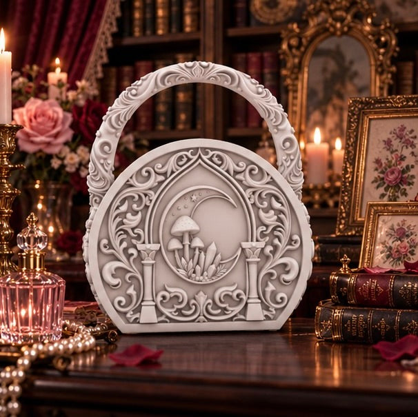 Goth Moon Mushroom Purse Dark Fantasy Handbag