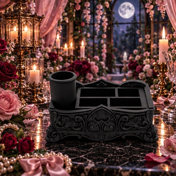 Gothic Desk Organizer Baroque Pen Tray
