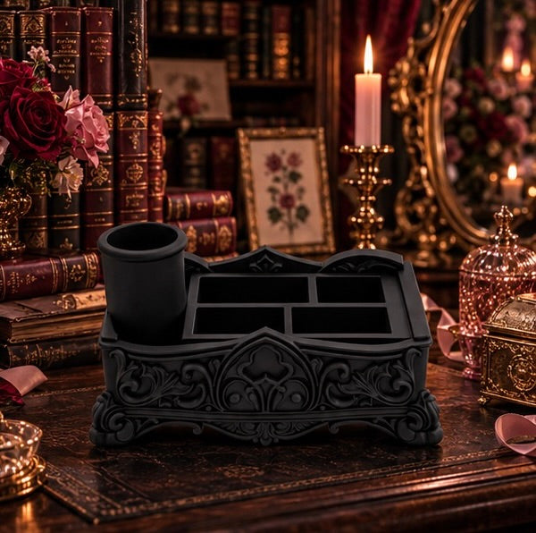 Gothic Desk Organizer Baroque Pen Tray