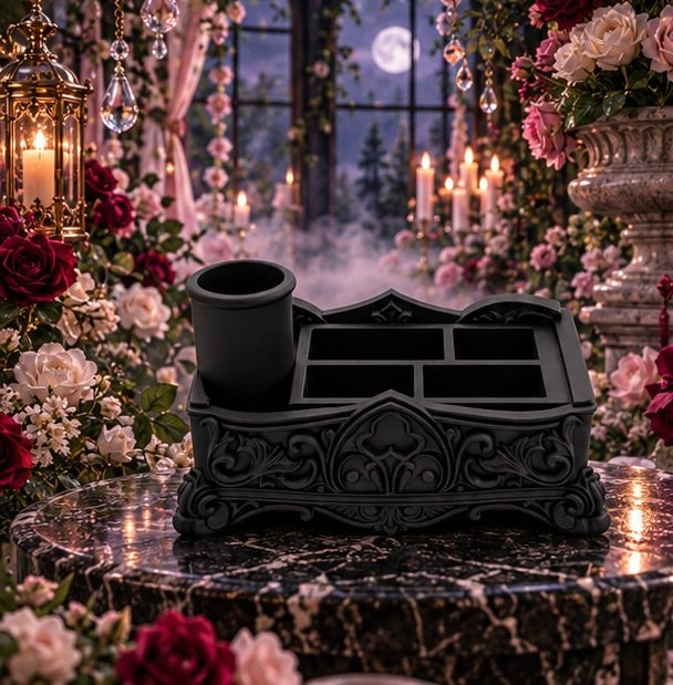 Gothic Desk Organizer Baroque Pen Tray
