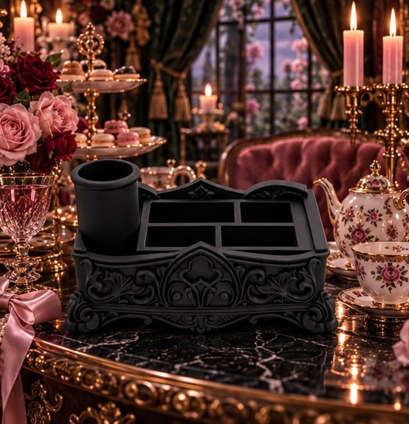 Gothic Desk Organizer Baroque Pen Tray