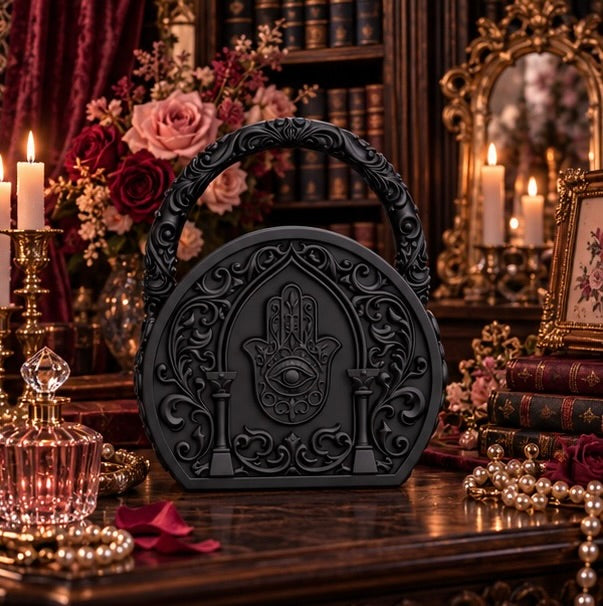 Goth Hamsa Hand Purse Mystical Gothic Handbag