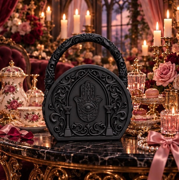 Goth Hamsa Hand Purse Mystical Gothic Handbag