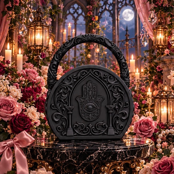 Goth Hamsa Hand Purse Mystical Gothic Handbag