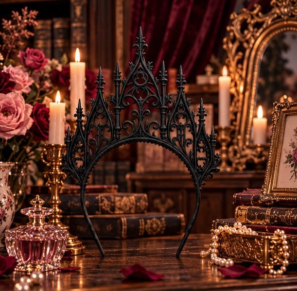 Goth Cathedral Crown Dark Gothic Tiara Headpiece