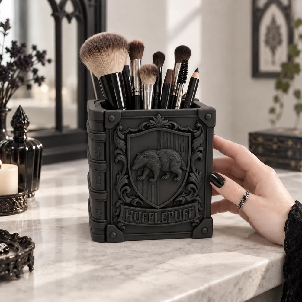 Goth Harry Potter Hufflepuff Makeup Brush Holder