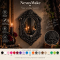 Gothic Occult Mirror Frame Skull and AllSeeing Eye