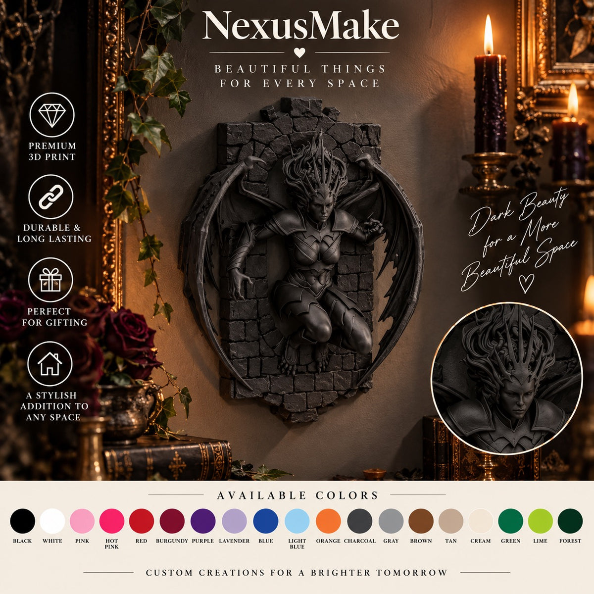 Gothic Harpy Portal Relief Mythological Creature