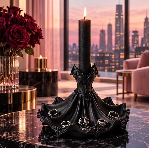 Goth Dress Candle Holder Organizer