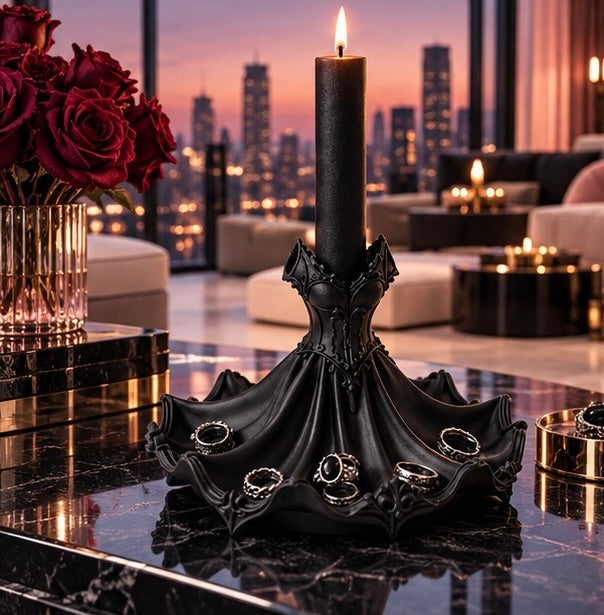 Goth Dress Candle Holder Organizer
