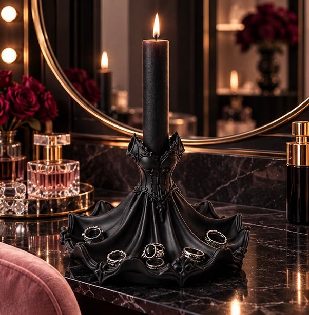 Goth Dress Candle Holder Organizer
