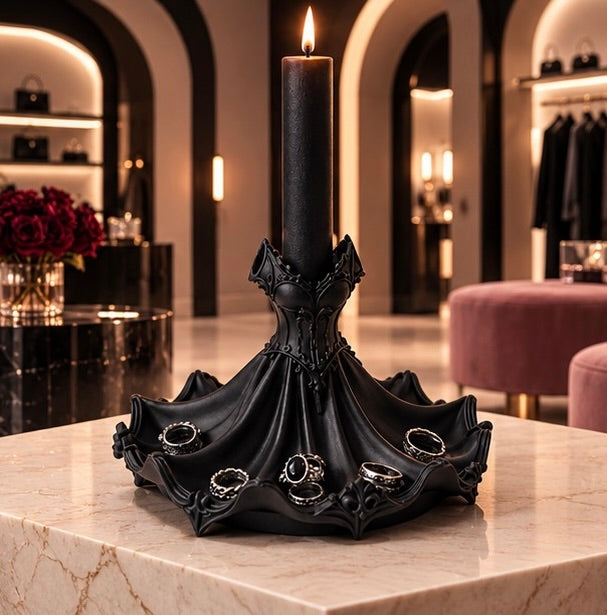 Goth Dress Candle Holder Organizer