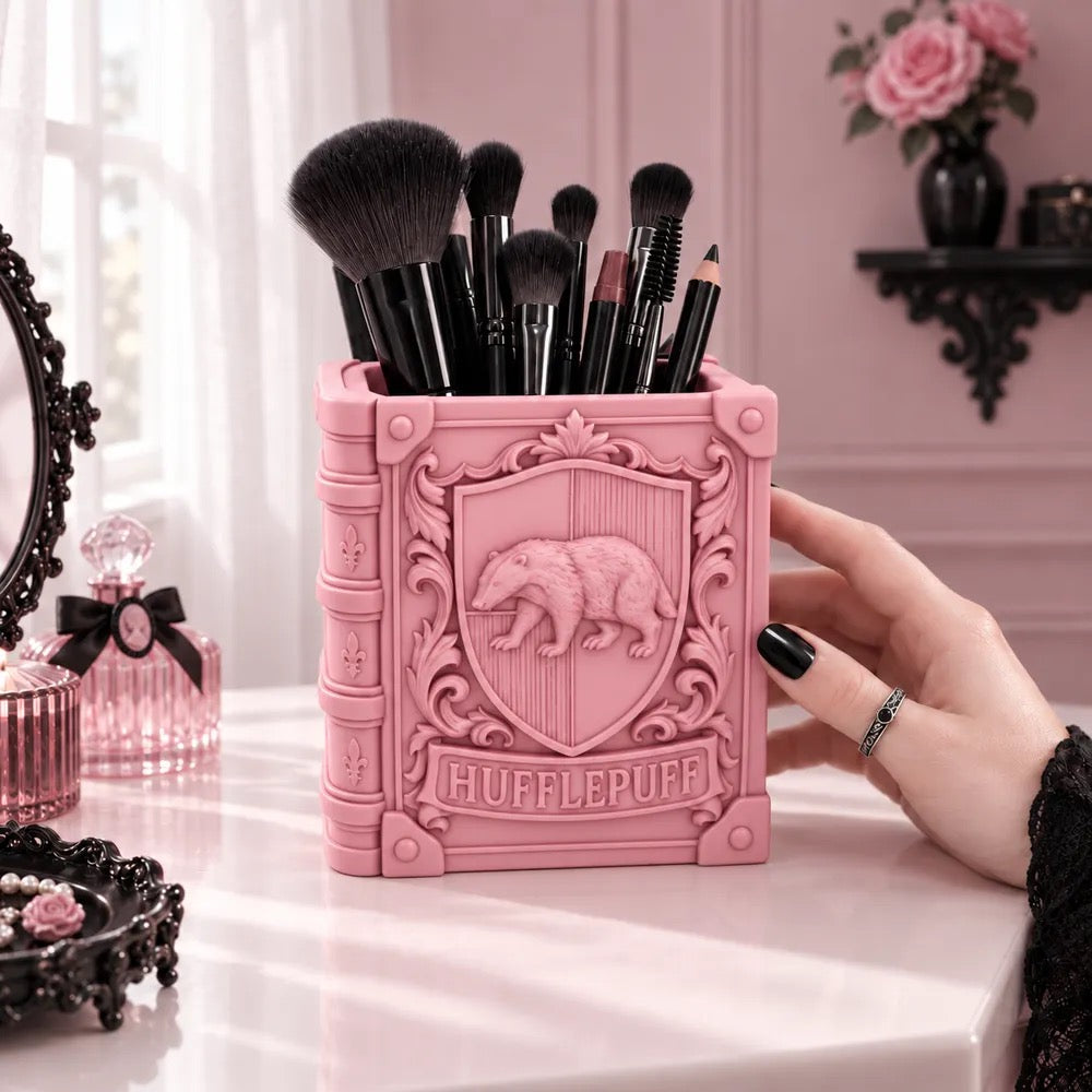 Goth Harry Potter Hufflepuff Makeup Brush Holder