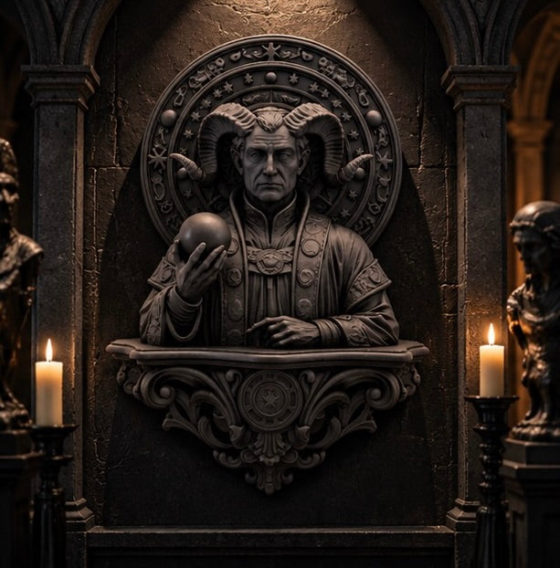 Esoteric Lucifer Statue - Dark Occult Wall Altar