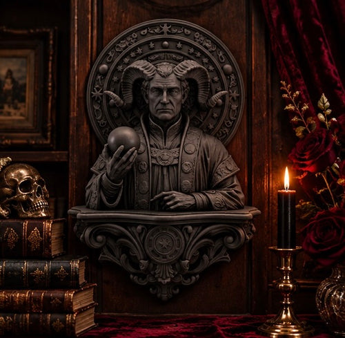 Esoteric Lucifer Statue - Dark Occult Wall Altar