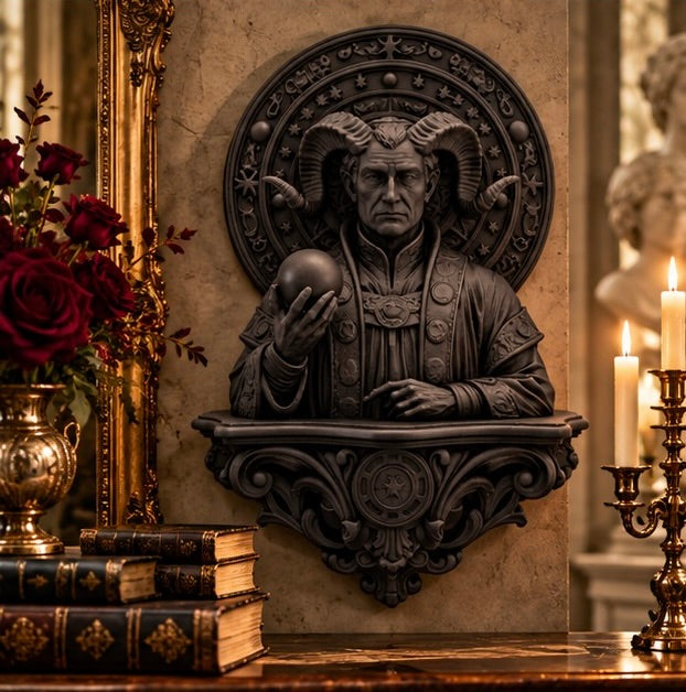 Esoteric Lucifer Statue - Dark Occult Wall Altar