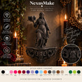 Gothic Memento Mori Lady Victorian Skull Altar