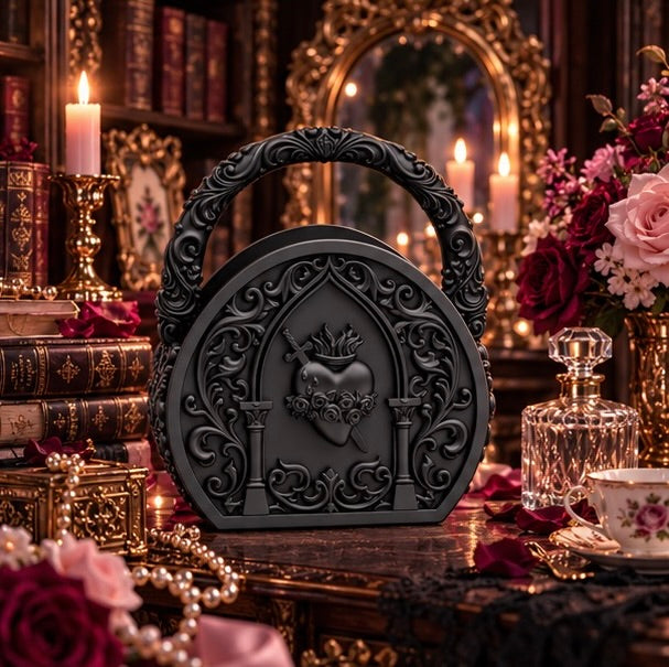 Gothic Sacred Heart Dagger Handbag