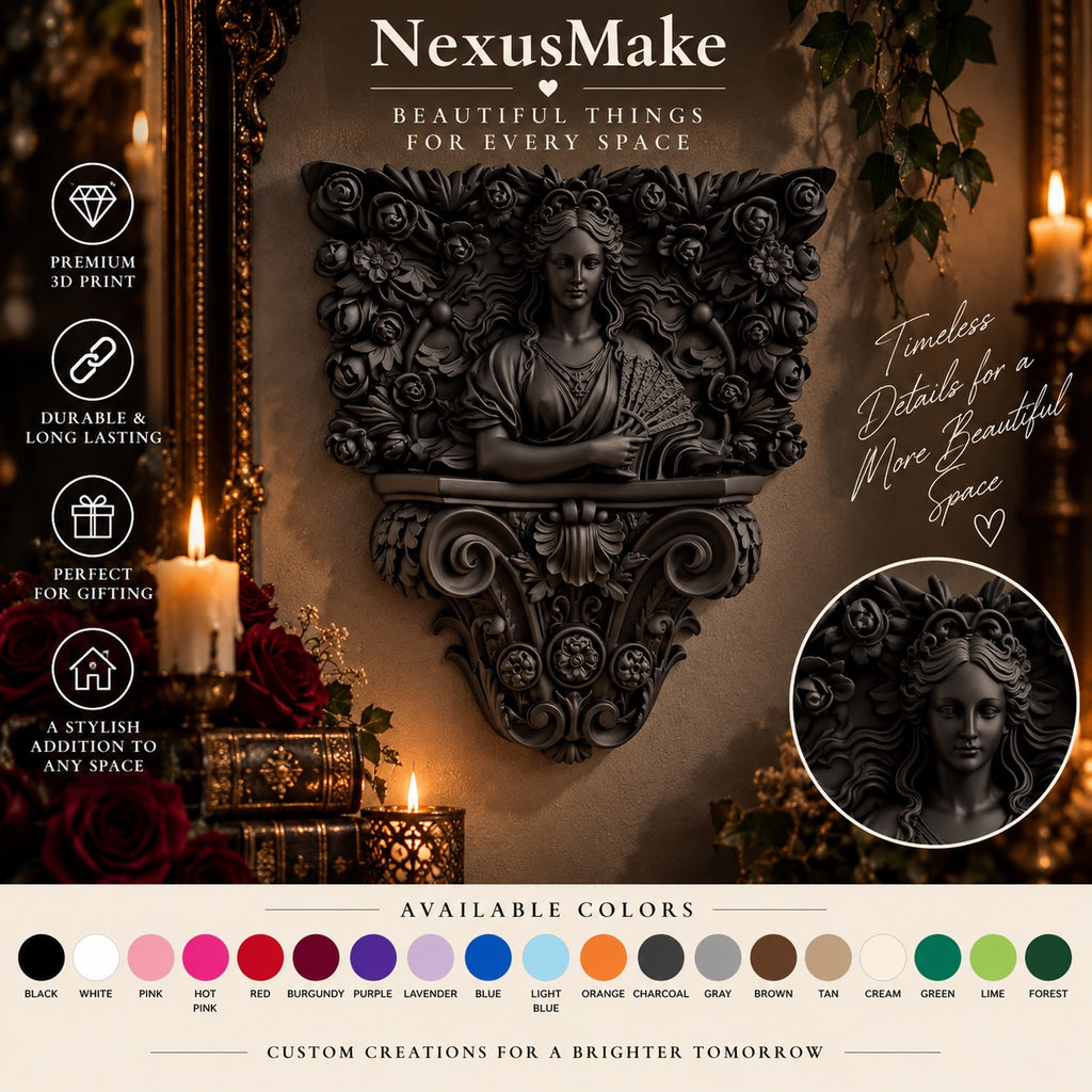 Gothic Victorian Lady Plaque Dark Rose Garden