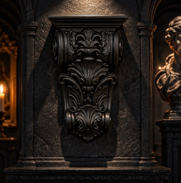 Ornate Baroque Corbel Shelf - Acanthus Leaf Wall